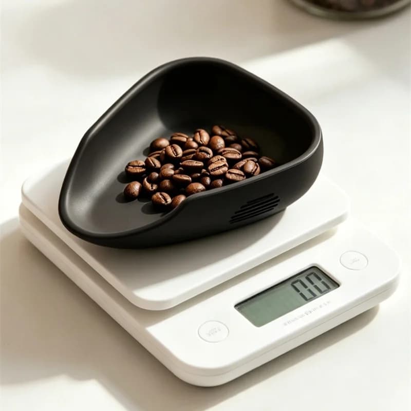New Coffee Bean Dosing Tray Silicone Coffee Bean Weighing Dish for Espresso Small Scoop Plate for Home Barista Coffee Accessory