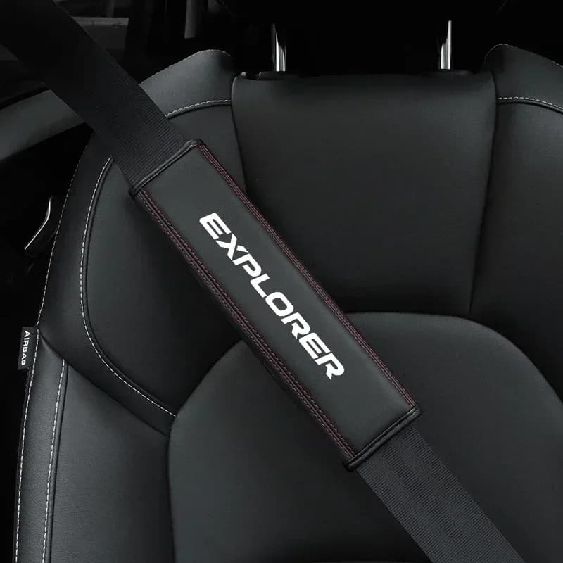 For Ford Explorer 2010 2013 2017 1pc Interior Leather Car Safety Belt Protective Cover Belt For Car Accessories