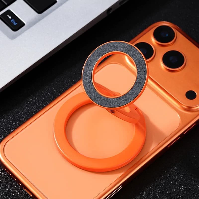 Supporto Magnetico Bifacciale per Telefono MagSafe, Anello Magnetico Pieghevole Portatile per iPhone Samsung