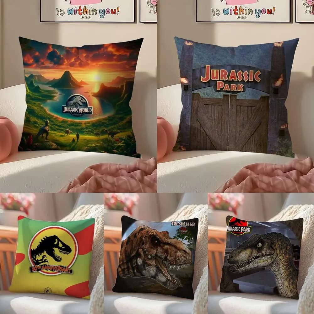 Jurassic Park Cushion Cover Linen Minimalist Cover Soft Decor for Sofa Home Room