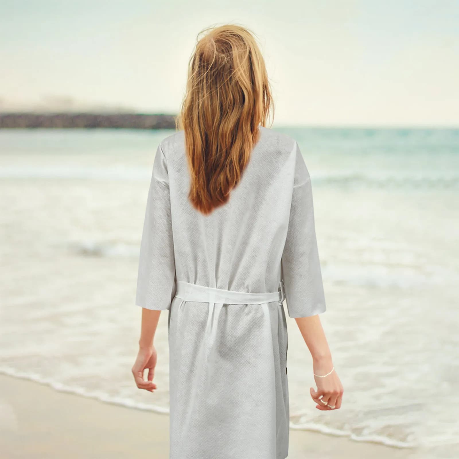Disposable Bathrobe Thickened Soft Comfortable Single Pack Hygienic Travel Home Hotel Salon Use Convenient Shower Wear Cotton