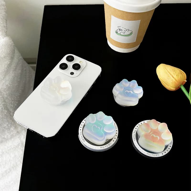 Nuovo coreano laser opaco zampa di gatto supporto magnetico per telefono impugnatura Tok universale Smart Tok per IPhone Samsung supporto presa per Magsafe