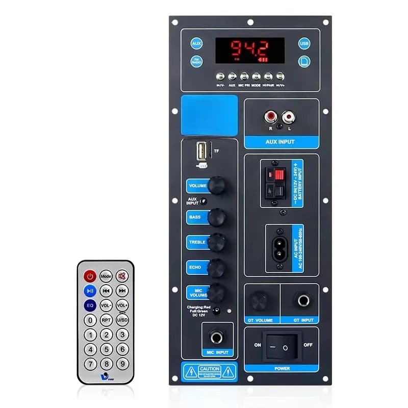 VIRE High Power DSP Bluetooth Amplifier Board 8-18 Inch Trolley Speaker Outdoor Audio Amp Module 60W Mono Stereo Amp