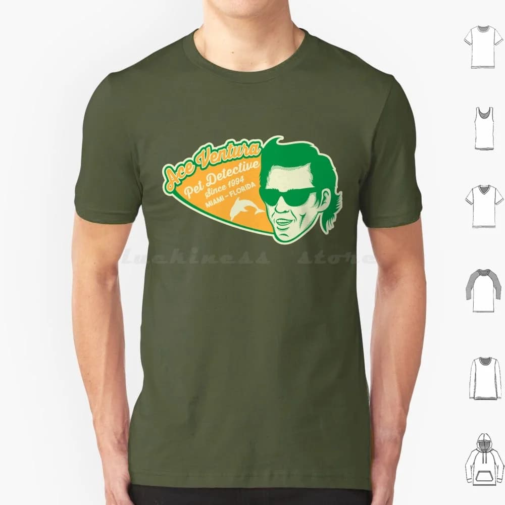 The Pet Detective T Shirt Cotone Uomo Donna Stampa fai da te Pet Detective anni '90 Film Commedia Parodia Geek Nerd Divertente Cultura pop Cult