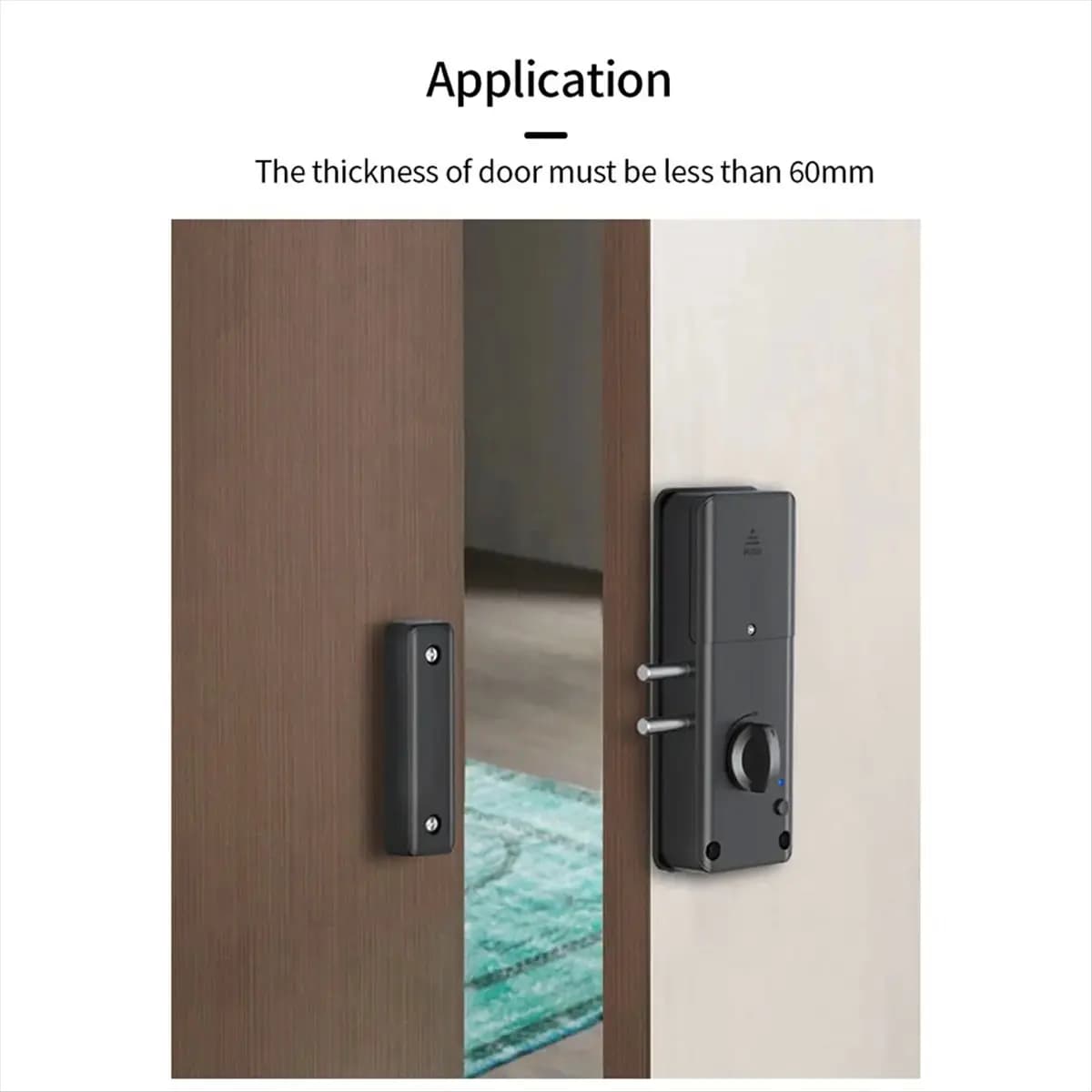 AA80 Tuya App IC Card Lock for Wooden Door Bluetooth Lock Electronic Door Lock No Drill Indoor Concealed Installation