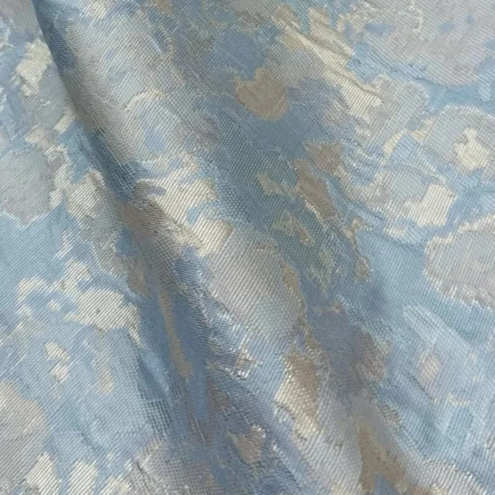 Tessuto jacquard fai da te stile primaverile azzurro cielo gonna gilet tessuti di design per abbigliamento per cucire tessuto in materiale poliestere