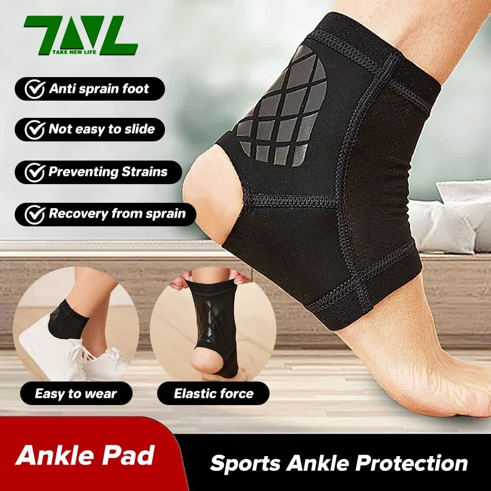 1PC One-piece Ankle Brace Support Compression Ankle Wrap Support for Fitness Running Outdoor Sports Can Be Worn with Shoes