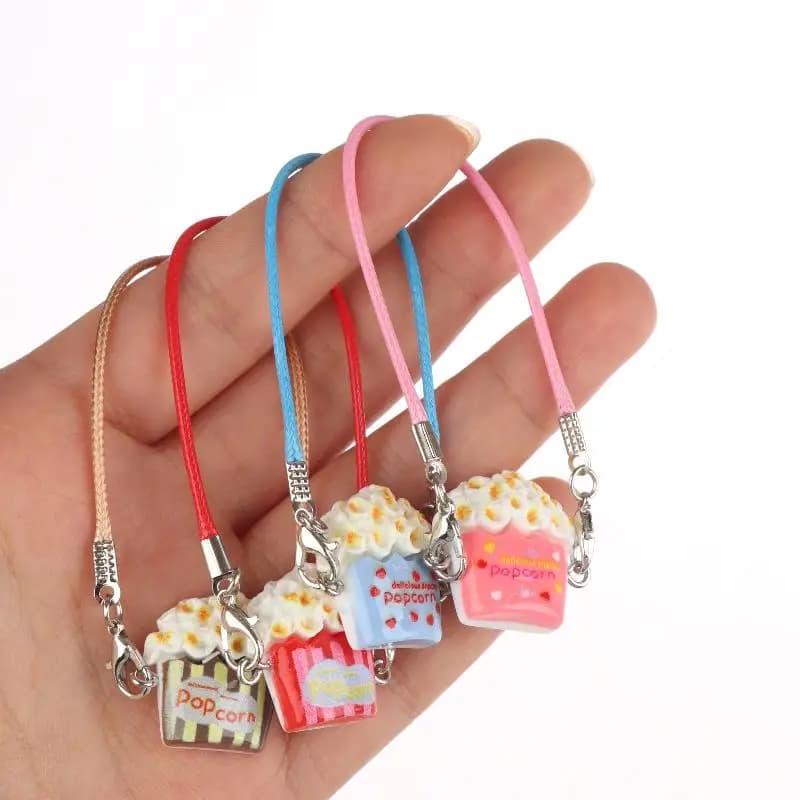 5 Pezzi Mini Borsa a Tracolla a Forma di Popcorn per Bambole, Accessori da Appendere al Collo, Decorazione per Casa delle Bambole, Giocattoli per Vestire le Bambole