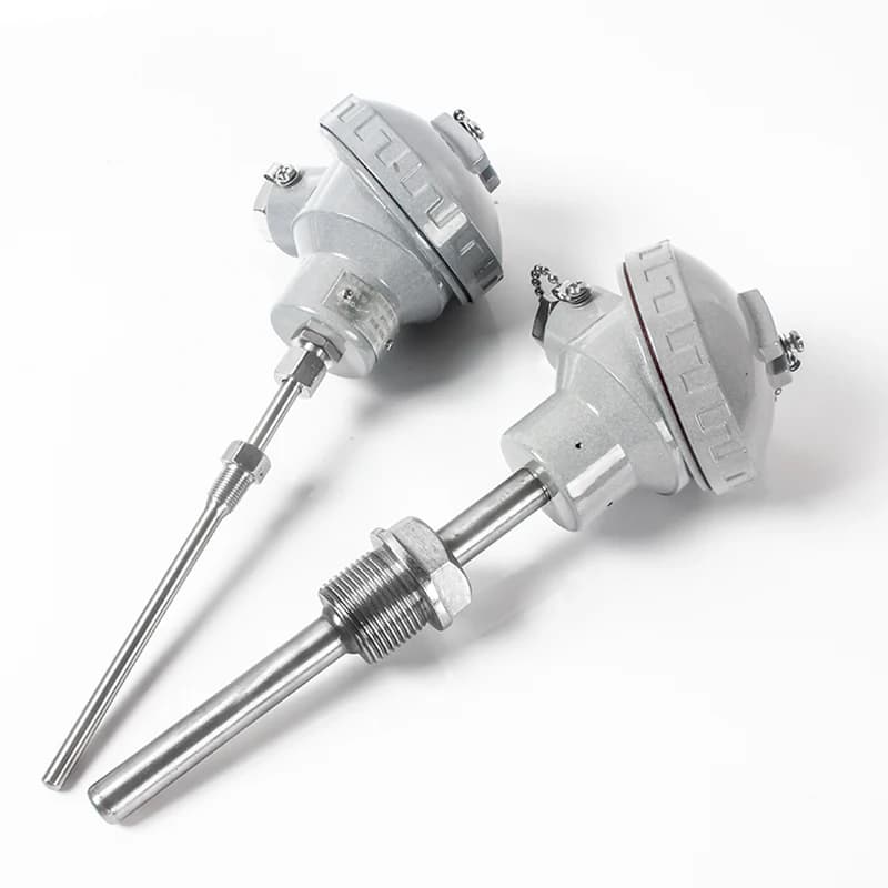 WZPK Pt100 RTD Temperature Sensor Armored Platinum Resistance Thermometer For High Temperature Industrial