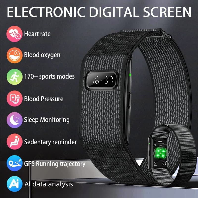 Braccialetto Intelligente GPS con Monitoraggio della Traiettoria AI, Frequenza Cardiaca, Pressione Sanguigna, Notifiche Chiamate, Smartwatch Sportivo, Fitness Tracker 2026
