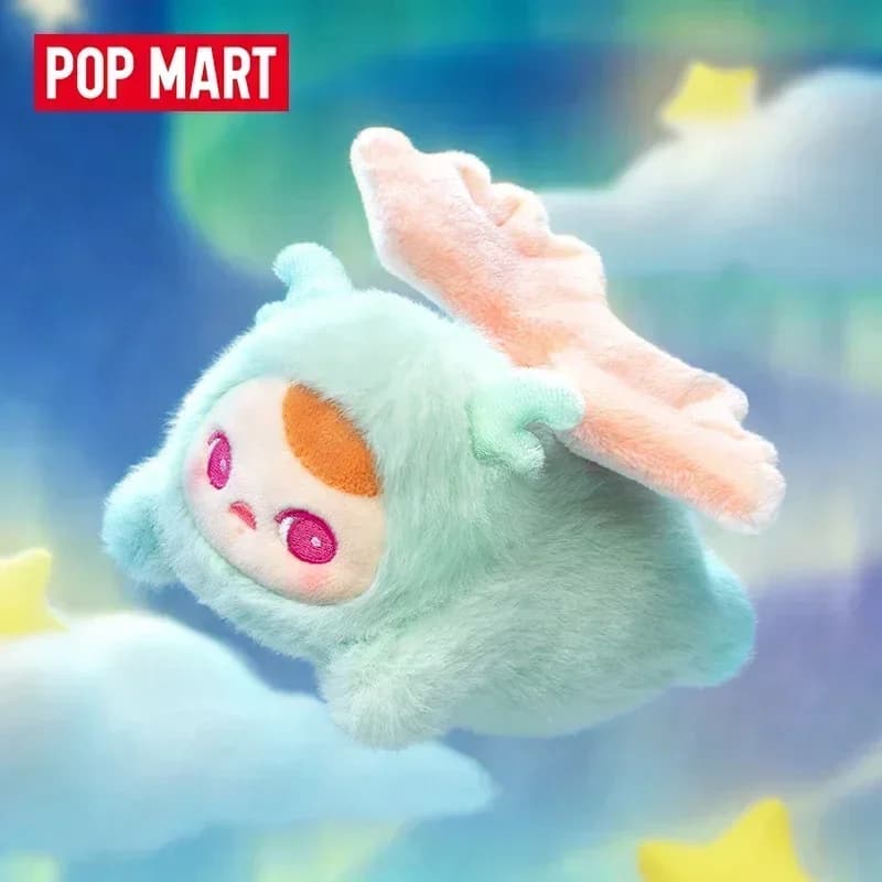 POPMART Pucky Beanie Babies Flying Series Blind Box Kawaii Anime Action Figure Surprise Mystery Doll for Girls