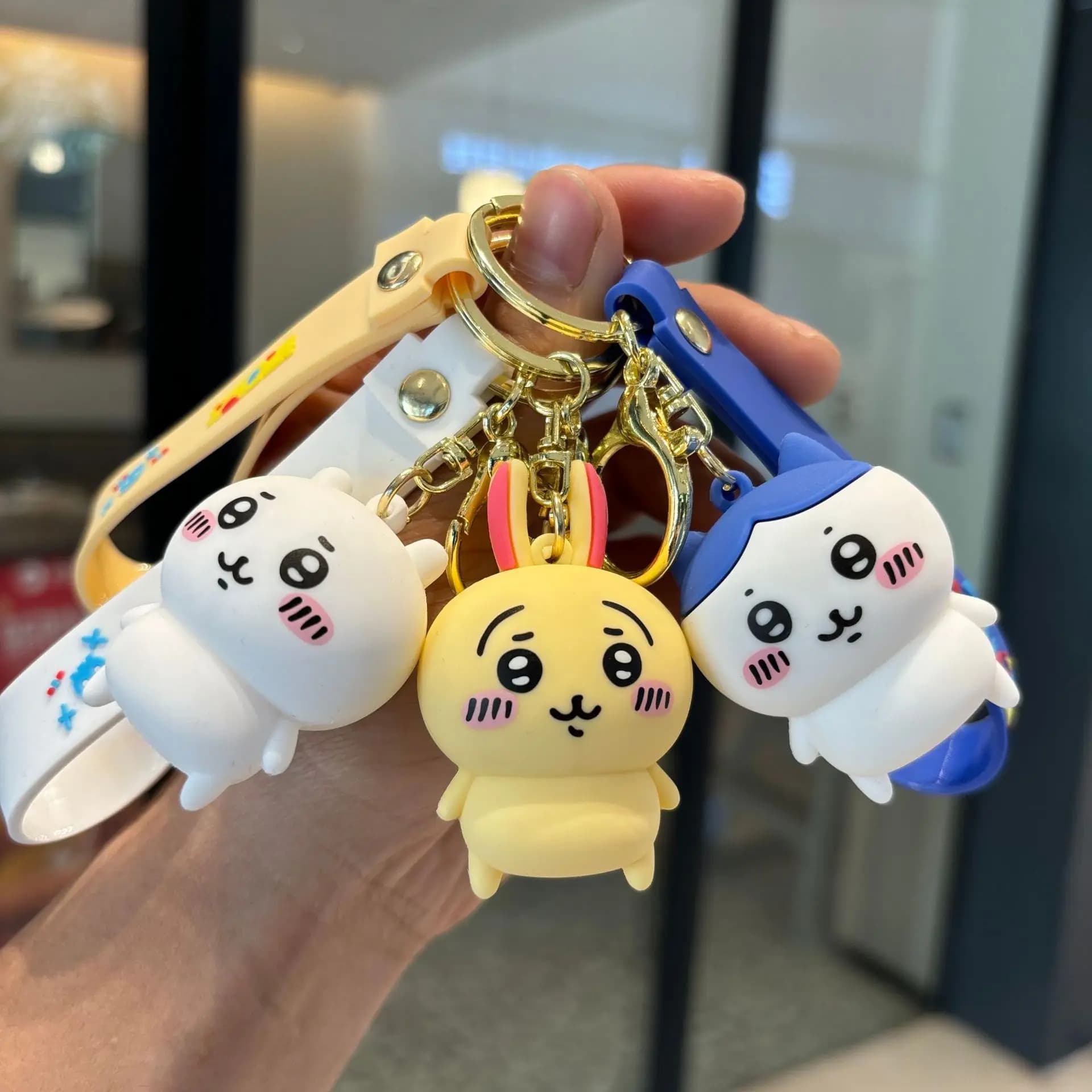 Cartoon Chiikawa Usachi Little Eight Keychain Doll Student Backpack Pendant Birthday Small Gift