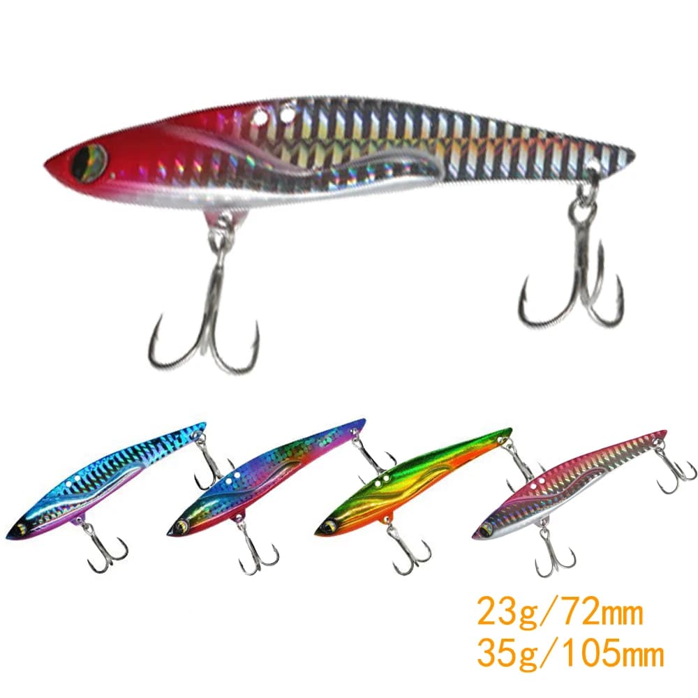 2PCS 105 millimetri 35g 72 millimetri 23g VIB Esche Da Pesca Long Casting Esca Dura Affondamento Vibrazione Artificiale Esca Per Bass Pike attrezzatura da pesca