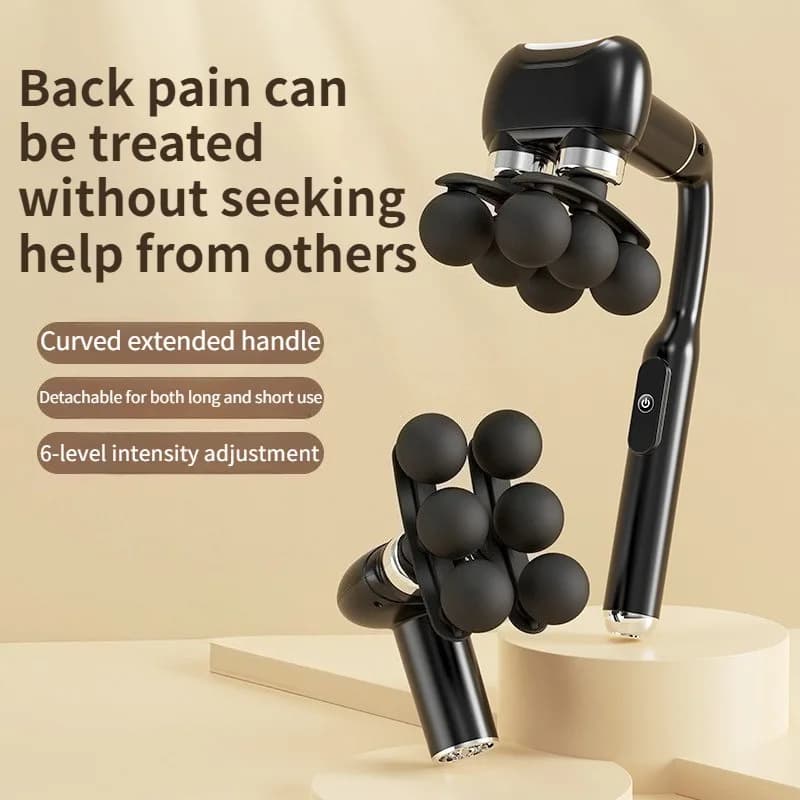 U-shaped Fascia Machine Gun Detachable Powerful Vibration Long Handle Multi-headed Massage Gun Professional Massage Devices