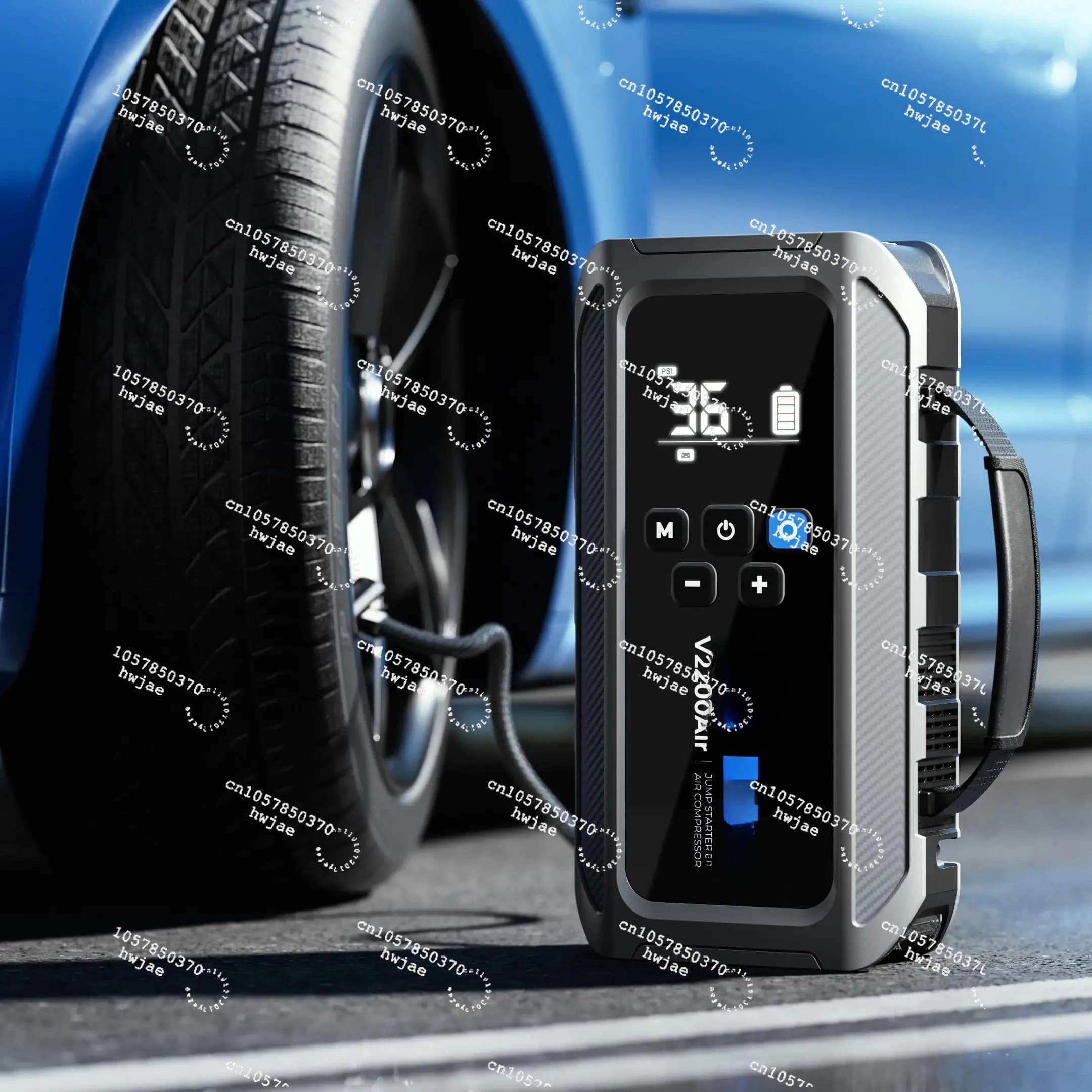 TOPDON V2200 Air 2-in-1 Avviatore di Emergenza e Gonfiatore Pneumatici 2025, Power Bank con Super Condensatore per Batteria Auto