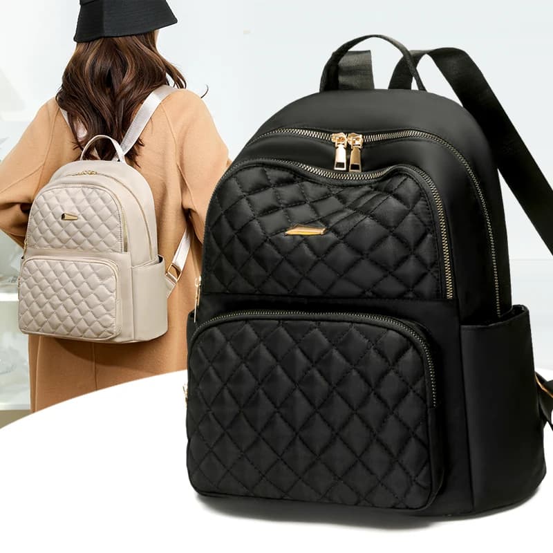 Nuova borsa tote chic in nylon trapuntato da donna, piccola borsa da viaggio leggera, borsa a tracolla casual alla moda, durevole e versatile