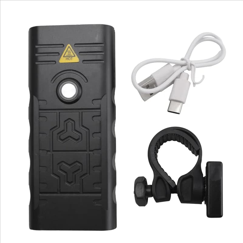 B48B-Luce per bici Cena luminosa, luce per bicicletta, set di fari e fanali posteriori per bici ricaricabili tramite USB e impermeabili IP65