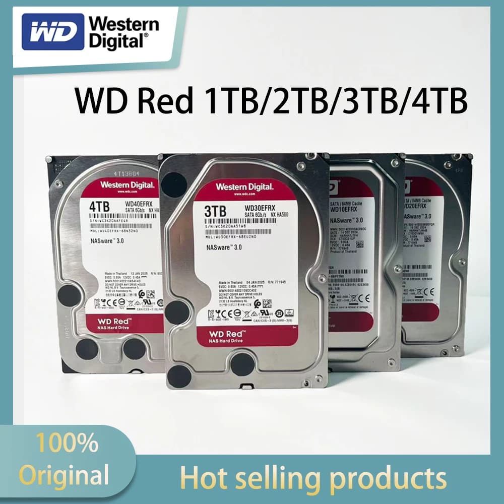 Western Digital WD Red 1TB/2TB/3TB/4TB 5400 RPM 64MB NAS Mechanical Hard Drive SATA 3.5-inch NAS Dedicated Hard Drive WD40EFRX
