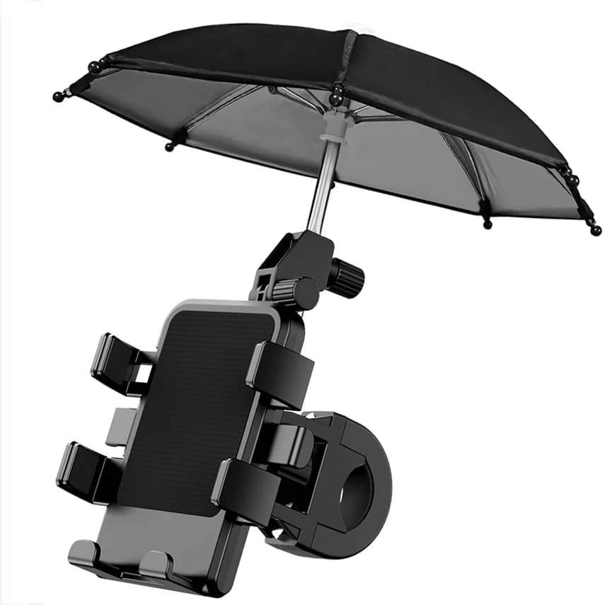 Nuovo supporto per telefono per veicoli elettrici, supporto per telefono da moto e bicicletta per uso esterno con ombrello, bestseller transfrontaliero