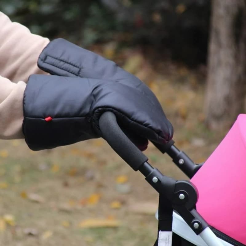 Guanti da passeggino invernali, caldi, antivento e resistenti al gelo, coprimani ispessito, strato esterno impermeabile, fodera in pile