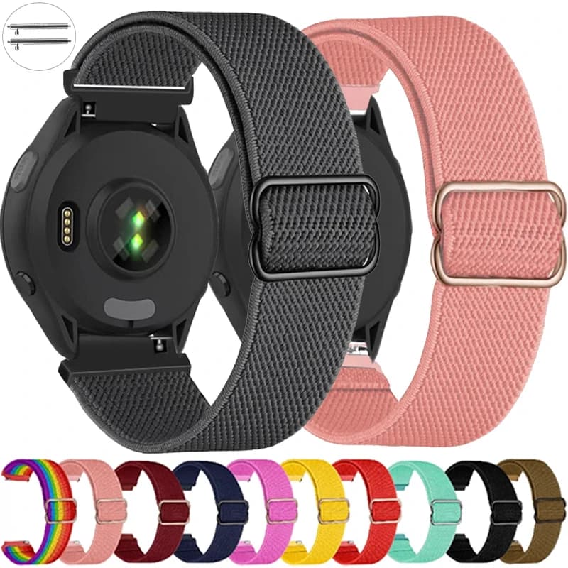 Cinturino ad anello in nylon per Garmin Forerunner 965 55 165 265/Active 6-5/Venu 3-2 Huawei Watch 5-4 cinturino per Garmin Approach S50