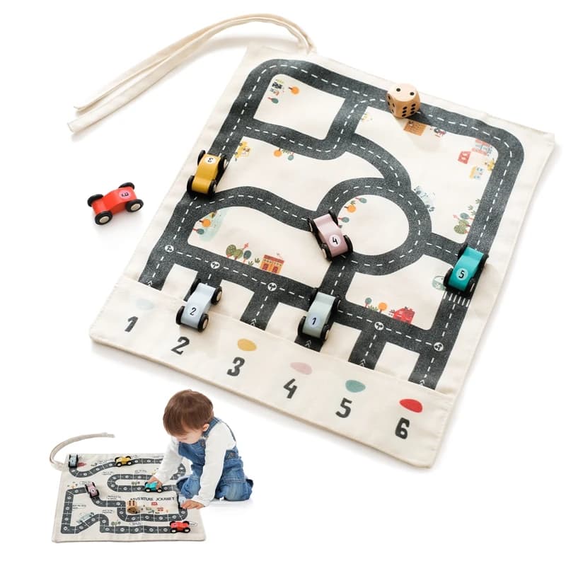 Giocattoli Montessori per bambini in legno cartone animato in legno mappa su tela Puzzle genitore-figlio giocattoli educativi Montessori per regalo per bambini