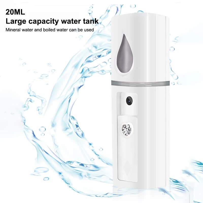 Vaporizzatore Viso Anti-età e Anti-rughe 20ml, Mini Nebulizzatore Nano Portatile per Idratazione e Cura della Pelle