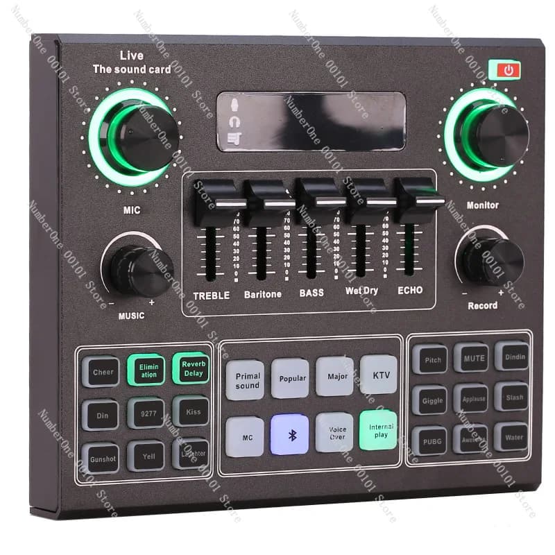 Set microfono scheda audio V9 Scheda audio USB Live K Song Computer Telefono cellulare Versione aggiornata V8