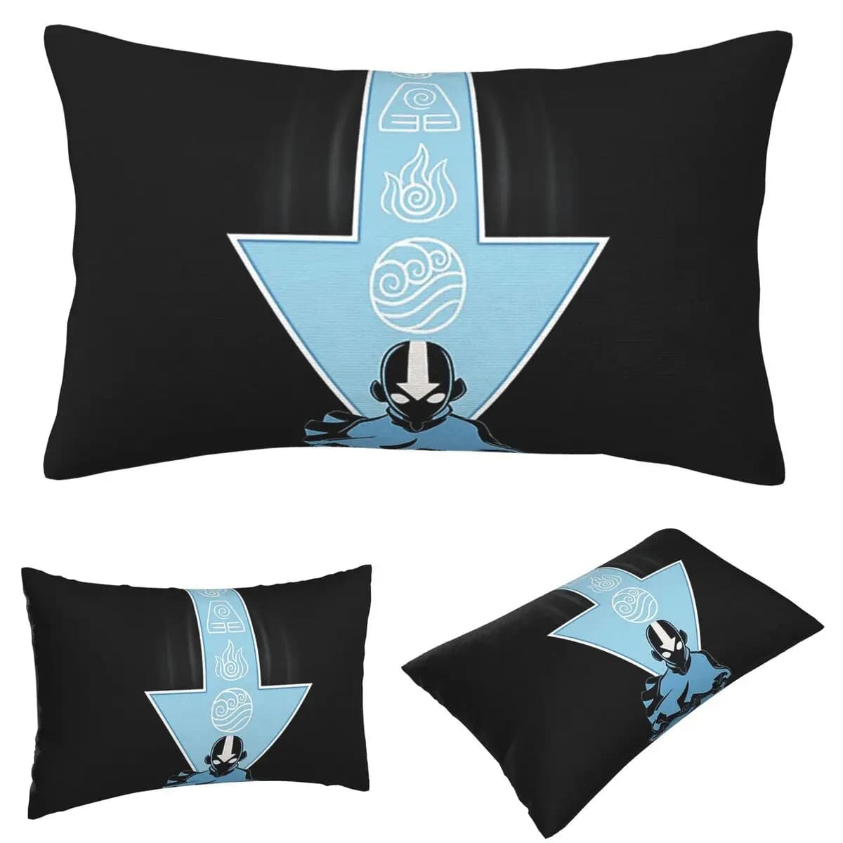 Avatar Aang Arrow Federa rettangolare Fodera per cuscino Decor Camera da letto Letto Comfort per la casa Cuscino da tiro
