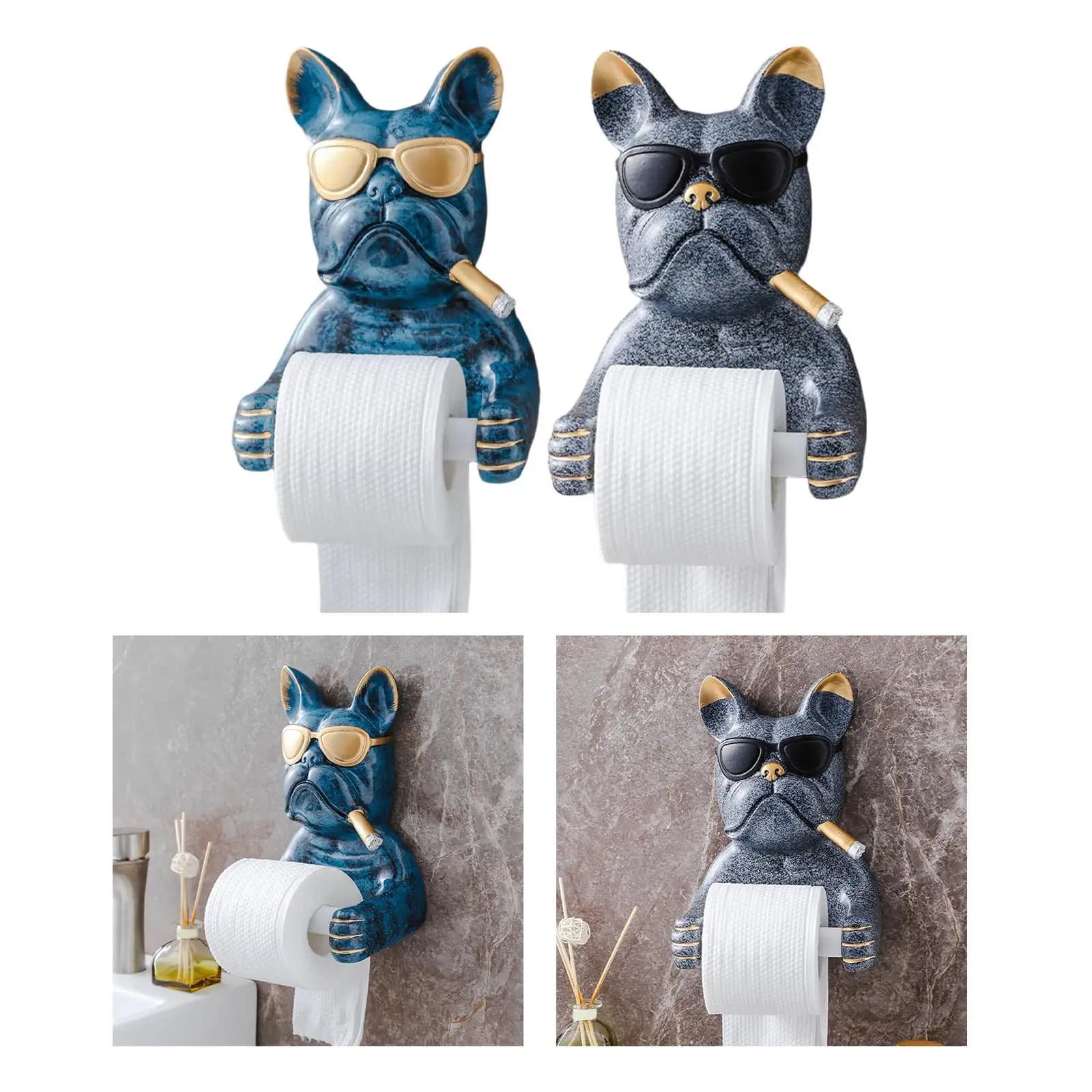 Portarotolo Cartone Animato a Forma di Cane, Scultura Creativa per Carta Igienica, Porta Fazzoletti per Bagno, Hotel, Scatola Porta Fazzoletti, Decorazione Artistica per Cucina e Casa