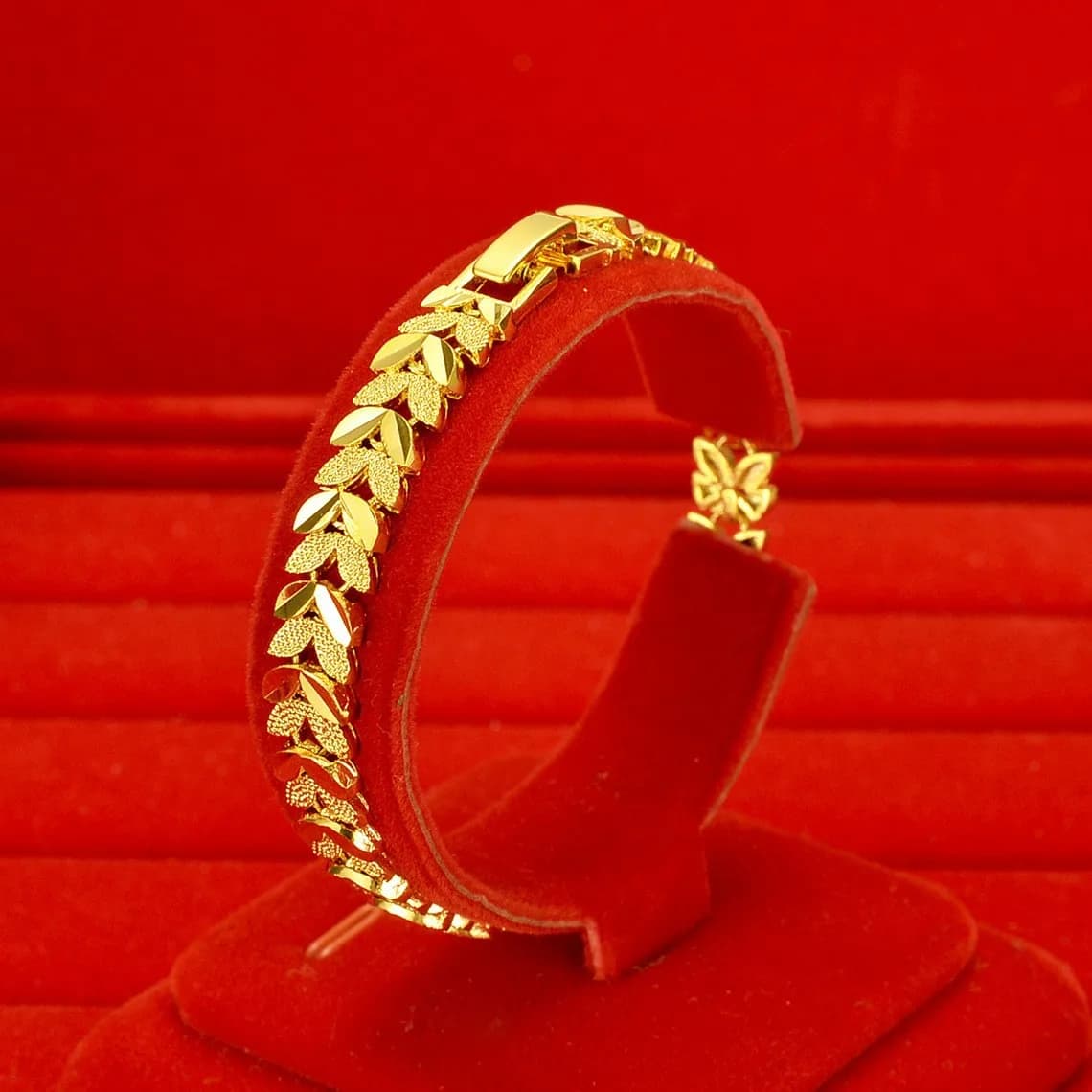 Bracciale e Braccialetti Larghi con Catena a Foglie in Acciaio Inossidabile per Donne, Pulsera Femme, Accessori per Gioielli da Matrimonio, Regali