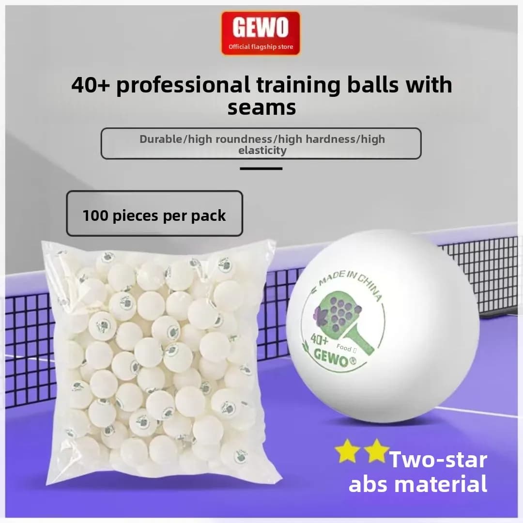 GEWO 40+ palline da ping pong cucite a 2 stelle, 100 pezzi per allenamento multi-palla