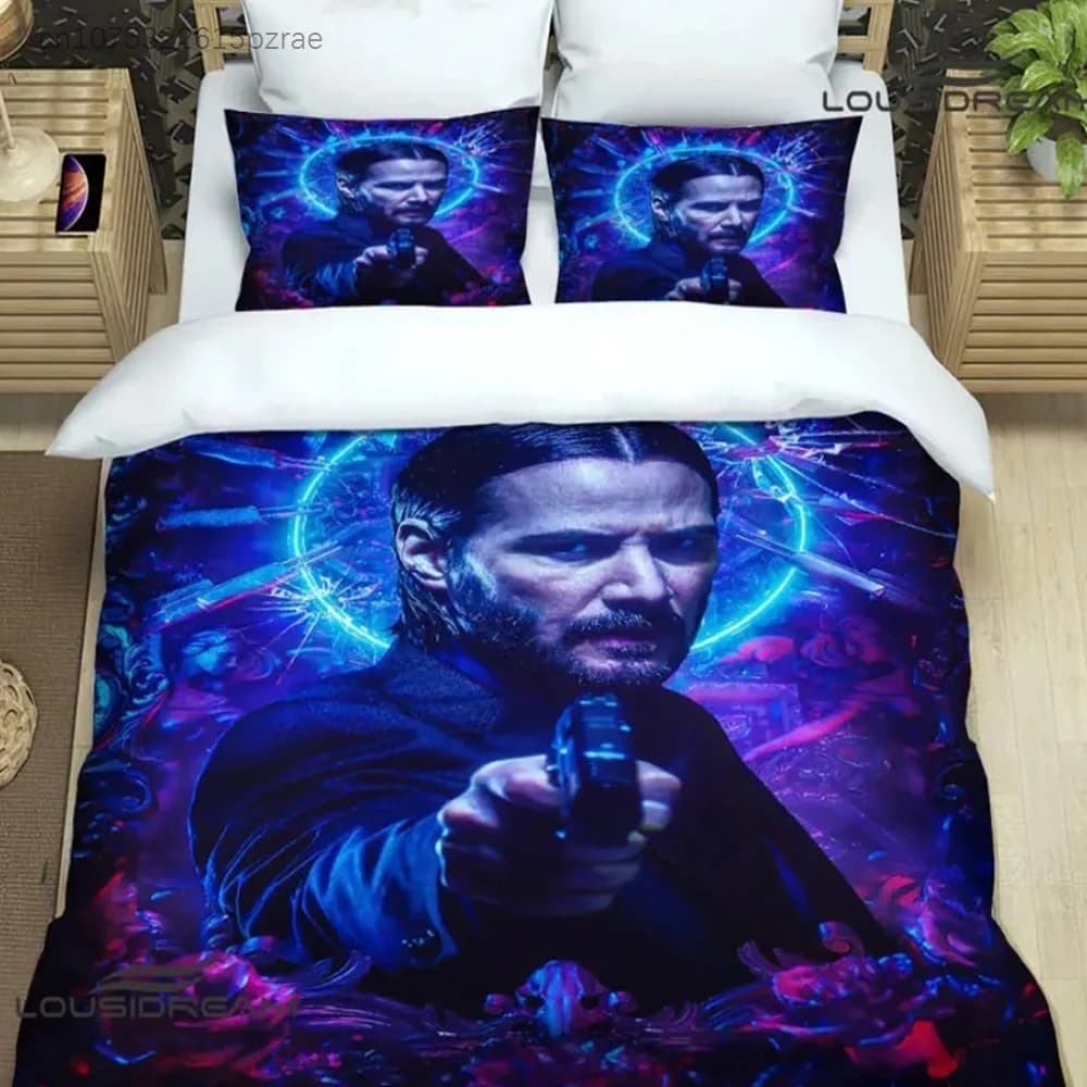 Movie John Wick Bedding Set For Bedroom Soft Modern Bedspreads Comefortable Kids Duvet Cover Quilt Cover And Pillowcase
