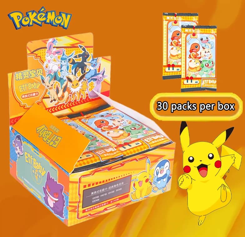 30 Bag Pokemon Anime Game Elf Card1 2 3 Generations Luxury Pet Card Collection Exchange Gift Box Card Toys Hobbies Birthday Gift