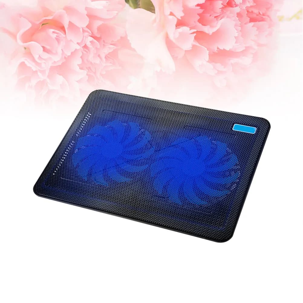 17 Inch Portable Laptop Cooler Notebook Cooling Mat Dual Fan USB Powered Efficient Heat Dissipation Stand for Overheating