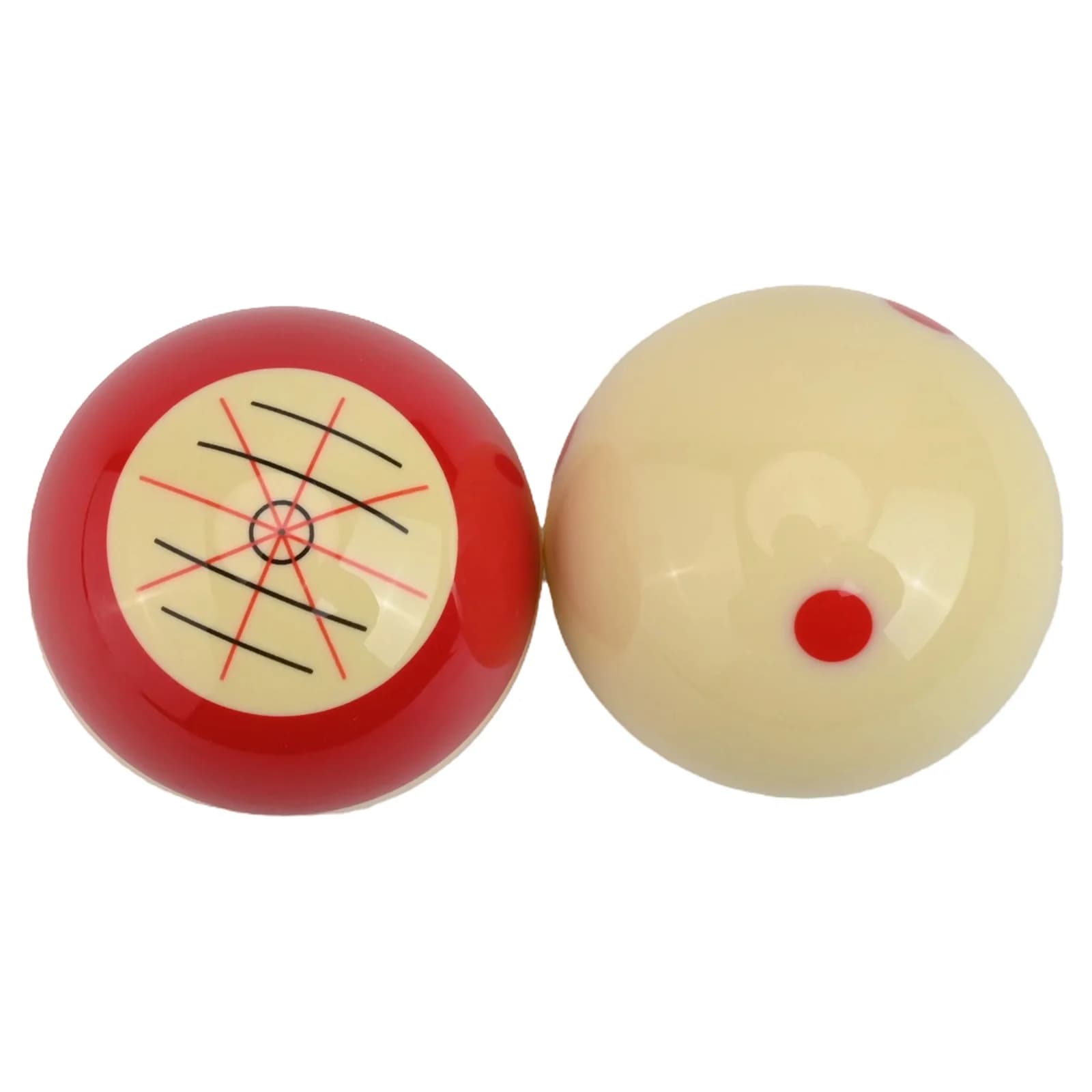 2 pezzi biliardo stecca da allenamento palla biliardo palla da allenamento 57,2 mm/2,3 pollici palla con punti snooker e accessori da biliardo