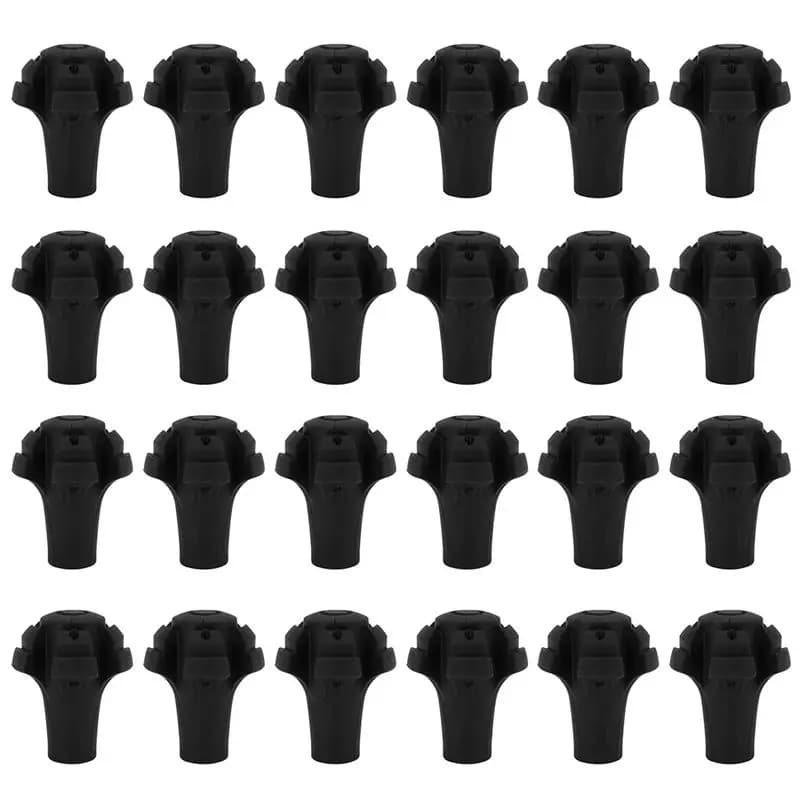 HOES-6X Four Pack Of Extra Durable Rubber Replacement Tips (Replacement Feet/Paws / Ferrules/Caps) For Trekking Poles