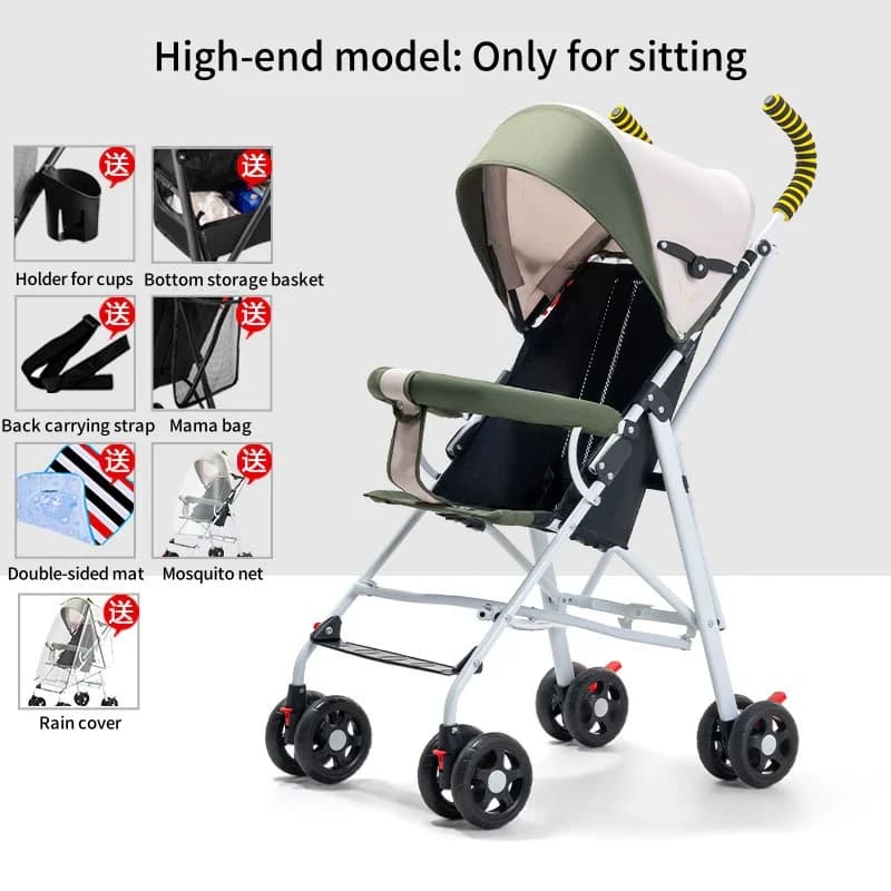 Passeggino per bambini da 6-36 mesi - Passeggino compatto e pieghevole per bambini - Passeggino portatile a ombrello per neonati - Passeggino manuale