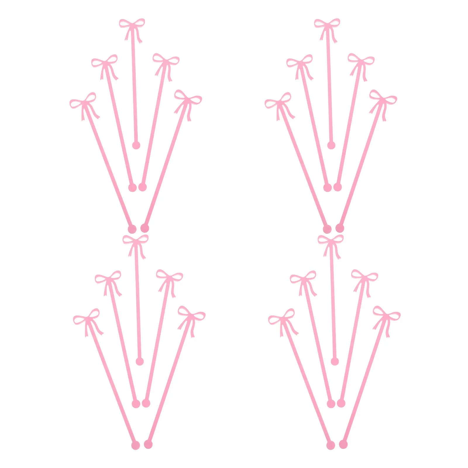 20 Pezzi Agitatori per Cocktail a Fiocco in Acrilico, Eleganti Accessori per Bar Domestico, Decorazioni per Bevande per Matrimoni e Feste di Compleanno