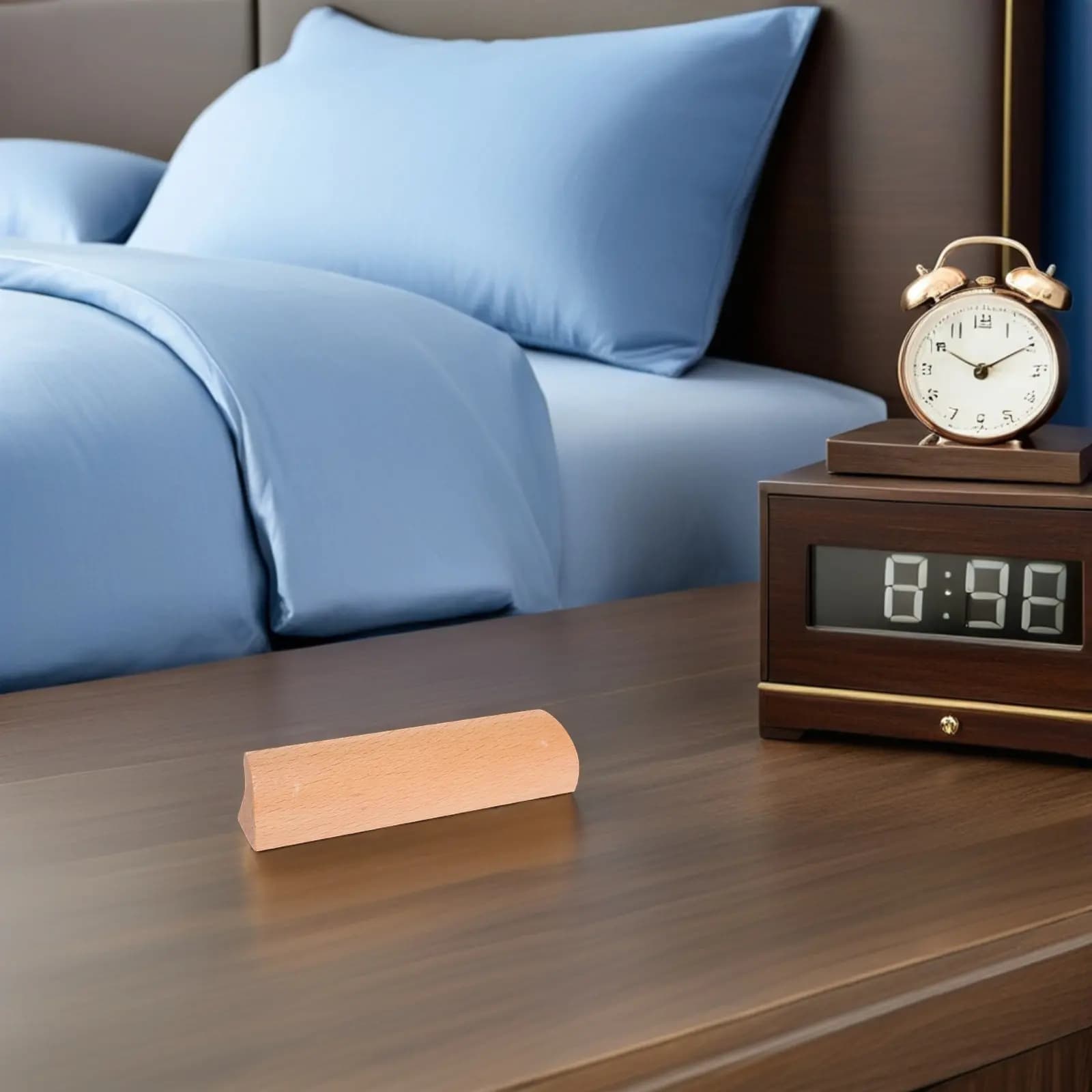 10 Pezzi Maniglie per Mobili in Legno Massello con Motivo Venato Naturale, Design Minimalista per Cucina, Armadio, Cassettiere e Cassetti