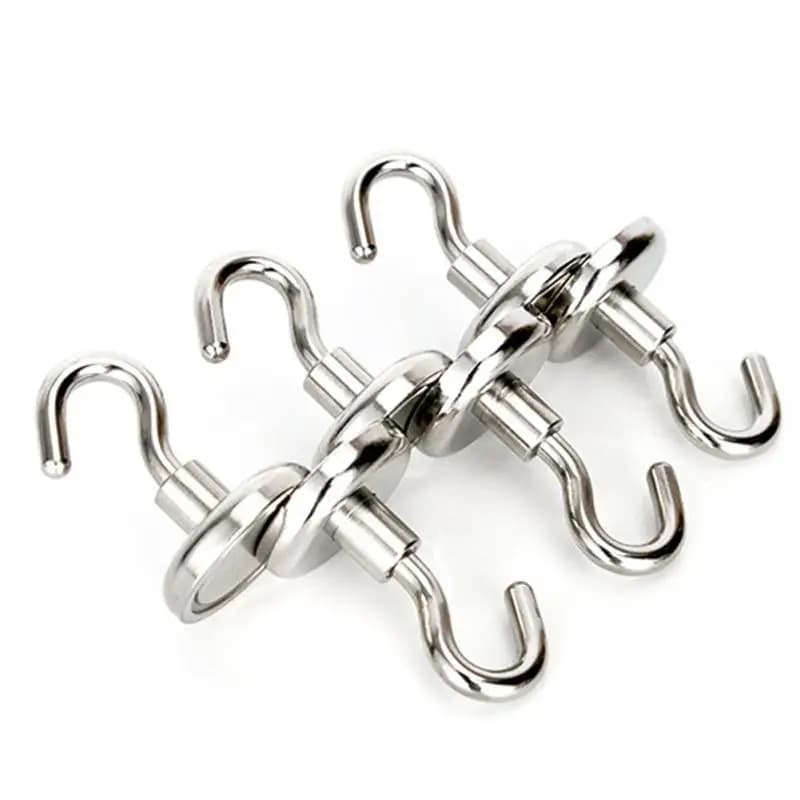 1/3/6pcsMagnetic Hooks Powerful Heavy Duty Neodymium Magnet Hanger Strong Magnetic Cup Hanging Hangers Key Coat Wall Hook magnet