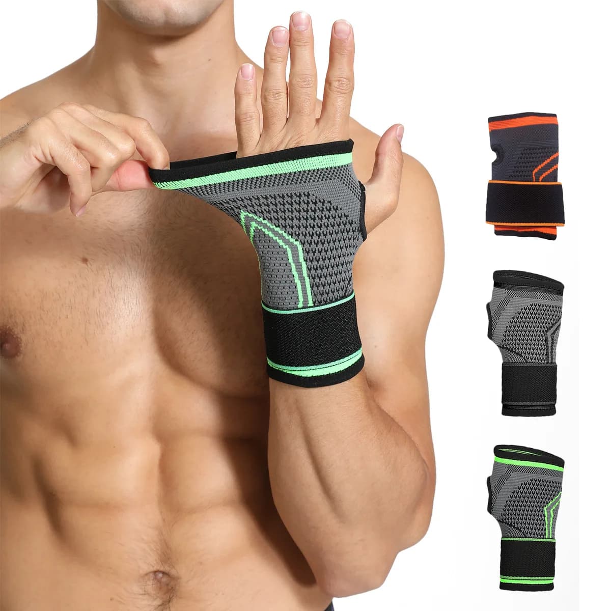Gym Gloves for Fitness Wrist Support Sports Knee Protection for Therapy Healthcare without fingers Entertainment for body building