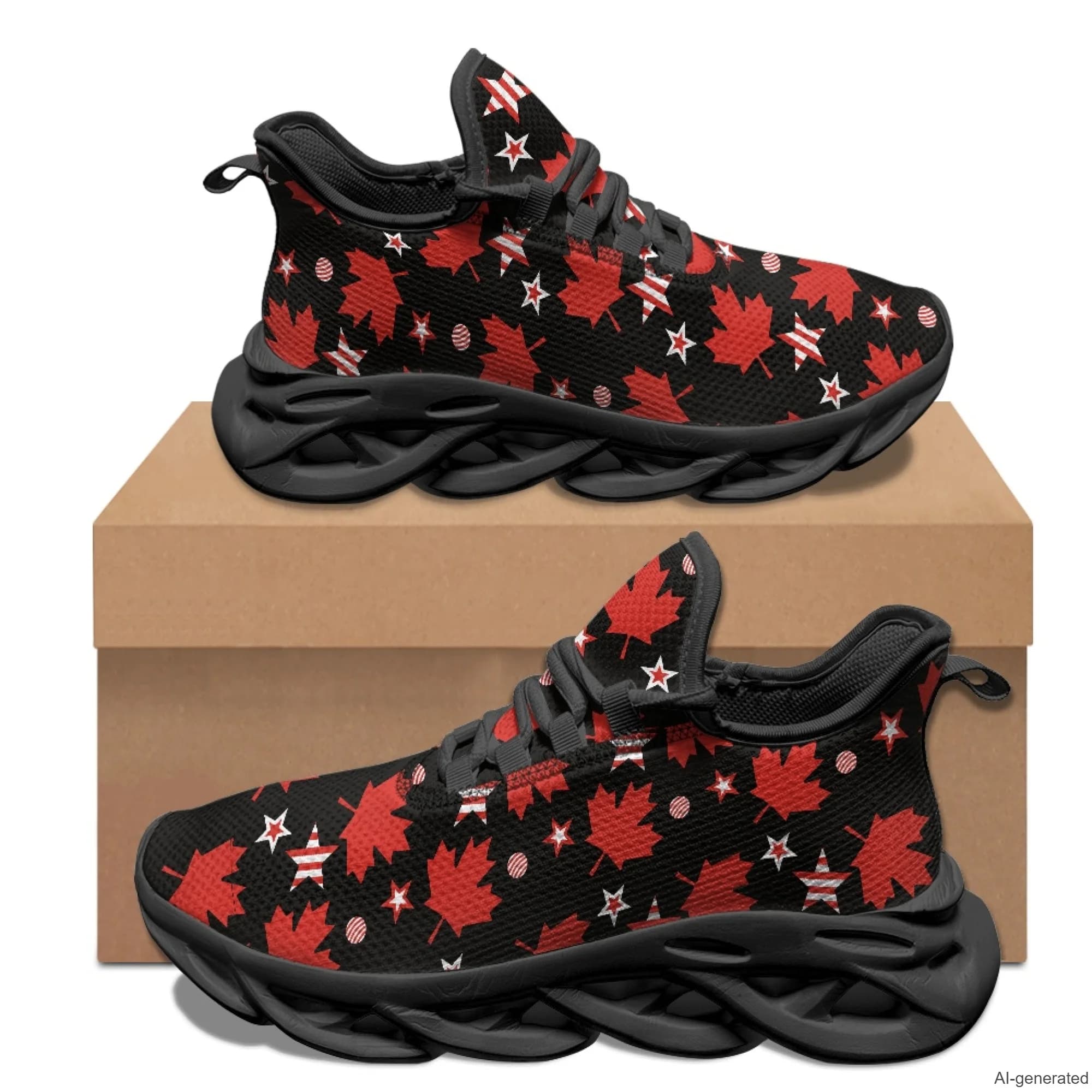 XIXIRIMIDO Max Soul Shoes Canadian Flag Print Running Shoes for Men Casual Fashion Women Snakers Walking Shoes 35-48