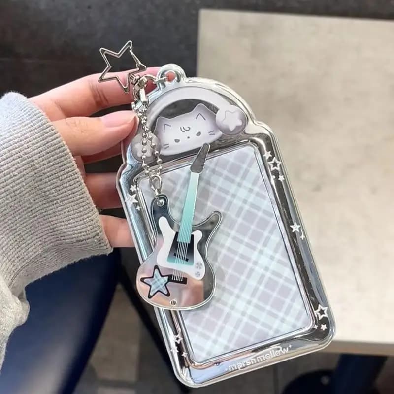 【3 Inch Photocard Holder Bag Pendant Photo Frame Picture Display Stand Card Holder Student Keychain For Bag】
