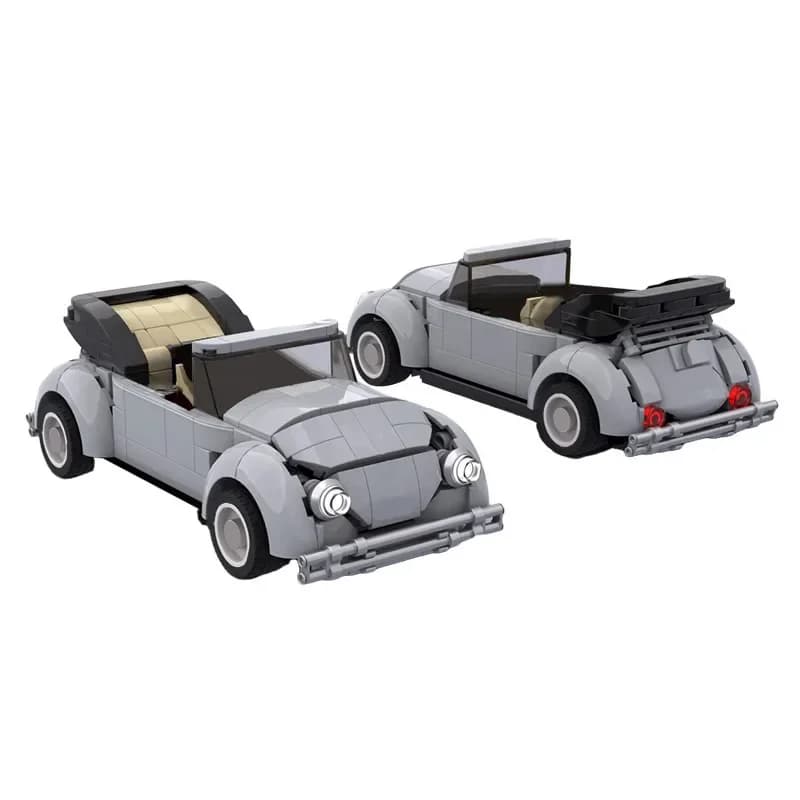 MOC Creative Mini Retro Beetle Convertible Building Block Model DIY Educational Assembly Toy for Children Birthday Gift Ornament