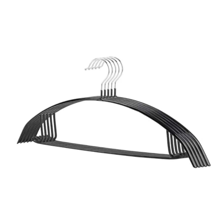 Sweater Hangers No Shoulder Bump, Non-Slip Rubber and Rust-Free Metal Heavy Duty and Ergonomic Curved for Closet Clothes like S
