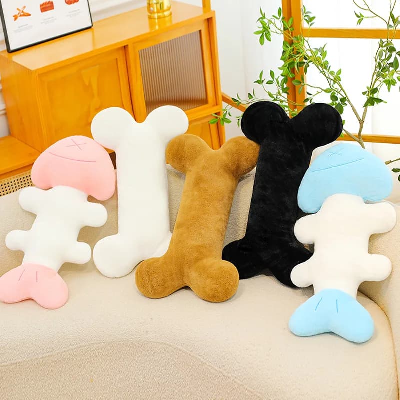 Nuovo cartone animato a lisca di pesce peluche cuscino giocattolo carino divertente osso colonna vertebrale peluche cuscino decorazioni per la casa cuscino del divano regalo di tendenza all'ingrosso