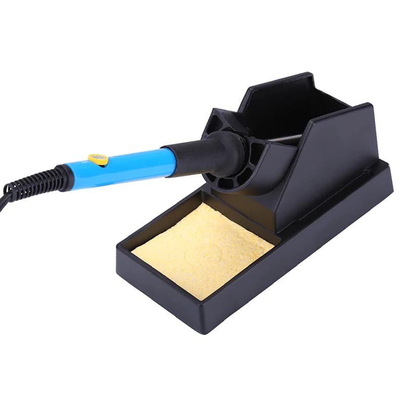 Supporto per supporto per saldatore elettrico in lega di alluminio con spugna di pulizia per accessori per strumenti di saldatura per stazione di saldatura 936