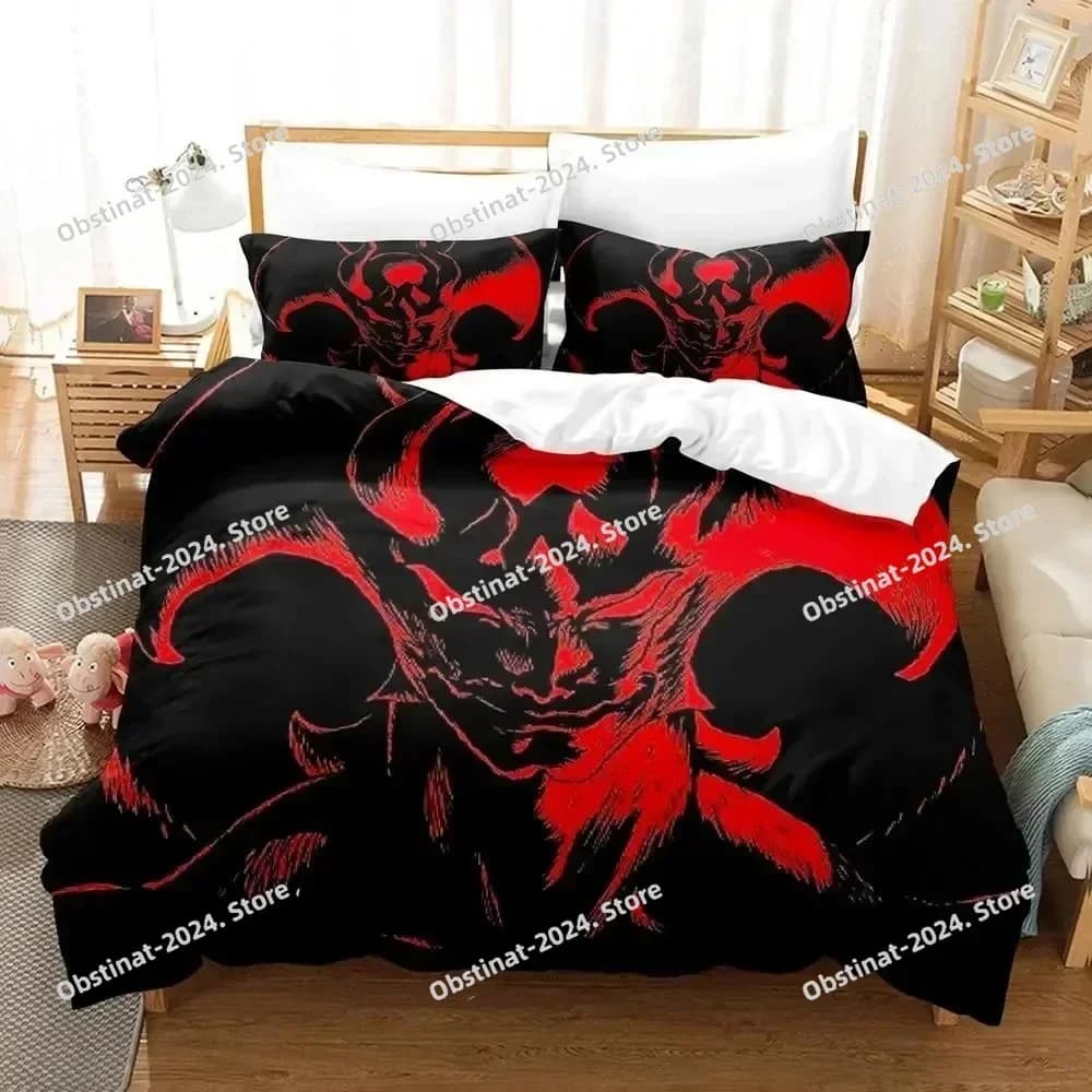 Anime Devilman Crybaby Set biancheria da letto Stampato singolo Piumino Trapunta Copripiumino Federa 3 pezzi Set Bambini Taglia adulto