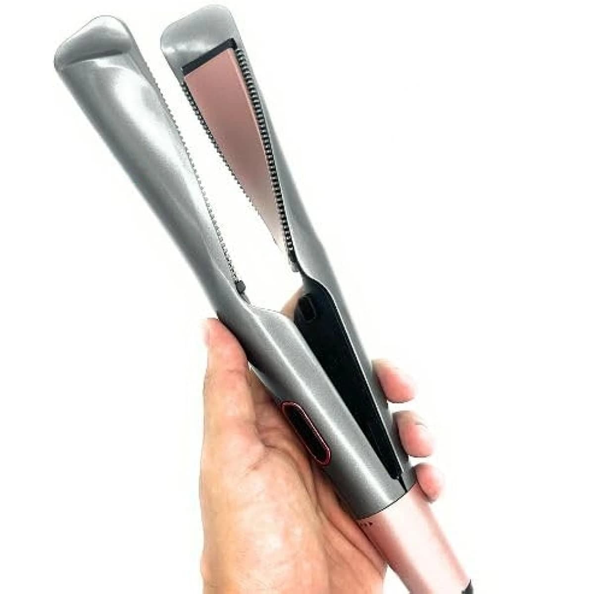 Hair plate 2 in 1 ceramic and peat, for ironing and curling, hair styling tool, double tension